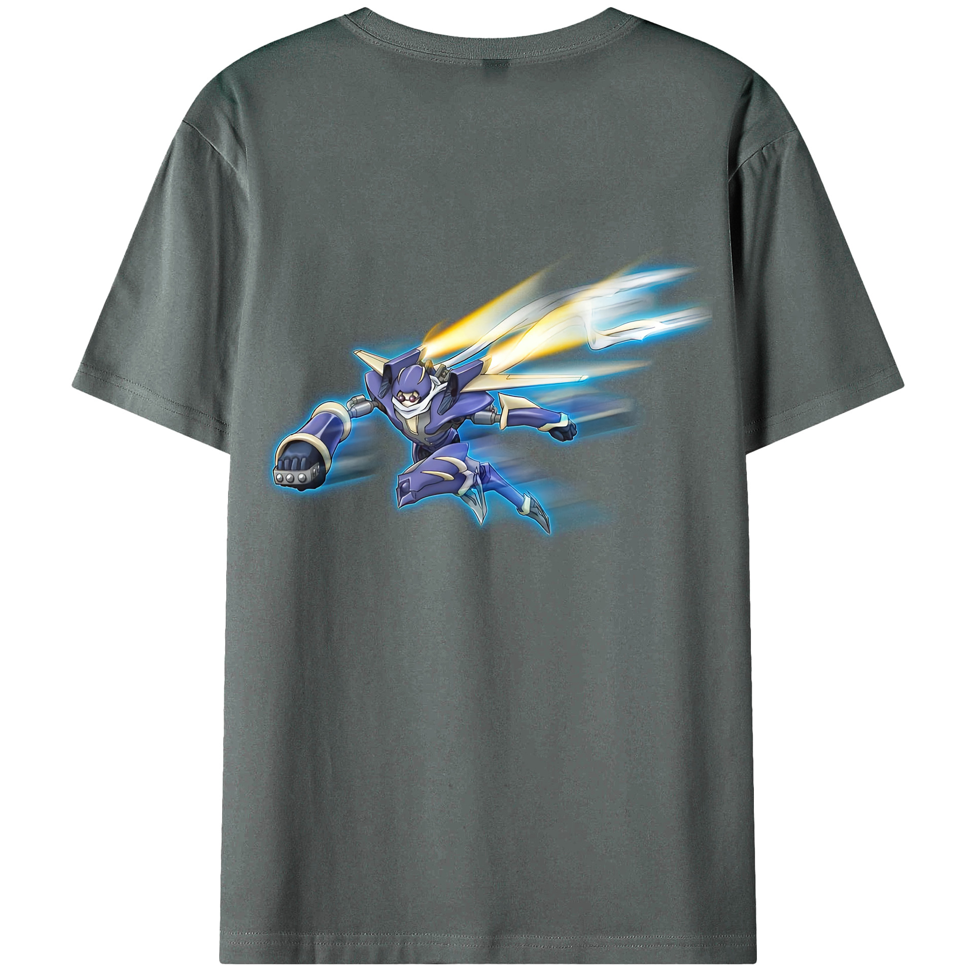 （画像用） 遊☆戯☆王 Yu-Gi-Oh! 綿100％ メンズ半袖Tシャツ（バックプリント） 通気性